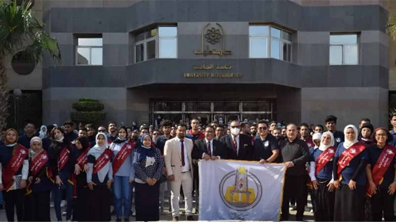 اسرة من اجل مصر تستعد لبدء انتخابات الاتحادات الطلابية فى جامعة حلوان.. بالصور