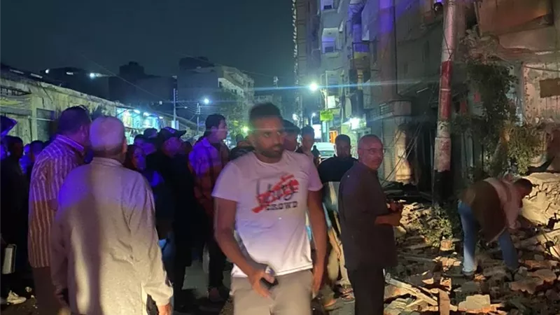 انهيار جزئي بمنزل فى المنصورة