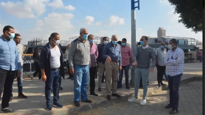 محافظ الجيزة يتفقد أعمال تطوير ميدان الجلاء ومحاور البحر الأعظم والنيل السياحي ومراد