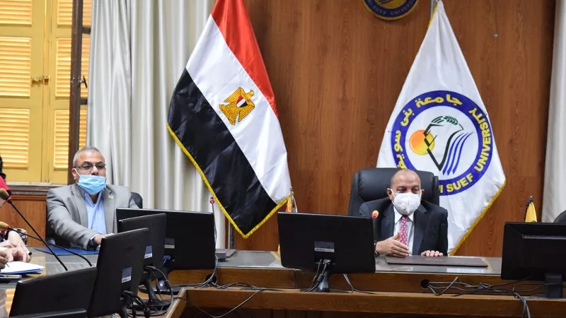 رئيس جامعة بنى سويف يوجه بإعادة هيكلة الادارة الهندسية