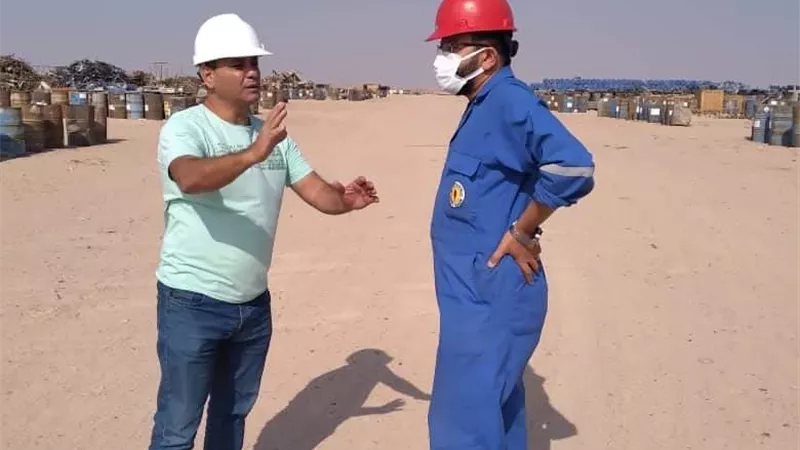 استمرار اعمال اللجان التفتيشية على شركات البترول برأس غارب للتخلص الأمن من المخلفات الصلبة السائلة