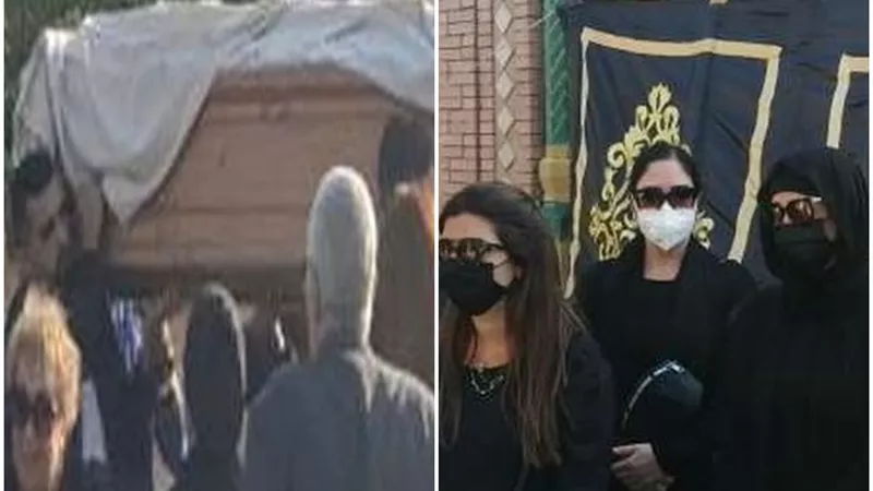 منتصر النبراوي وريهام السهلي وأحمد الطاهري يودعون أسماء مصطفى فى جنازتها