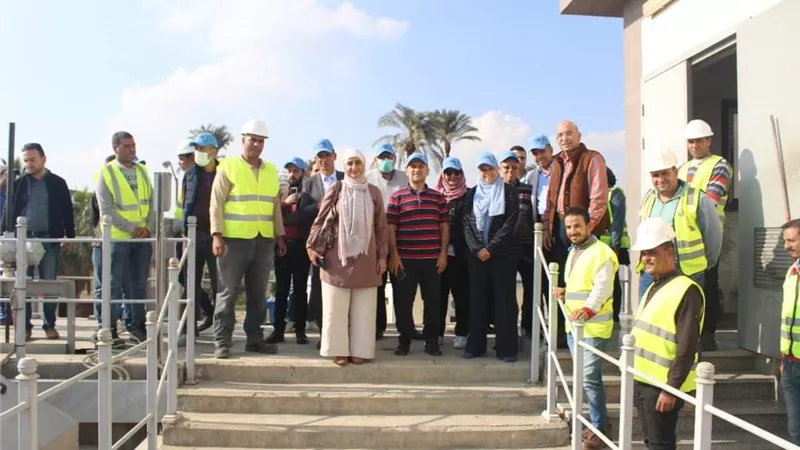 وفد هندسي عربي فى زياره لشركة مياه بني سويف