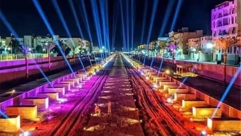 بالصور.. استعدادات افتتاح طريق الكباش 
