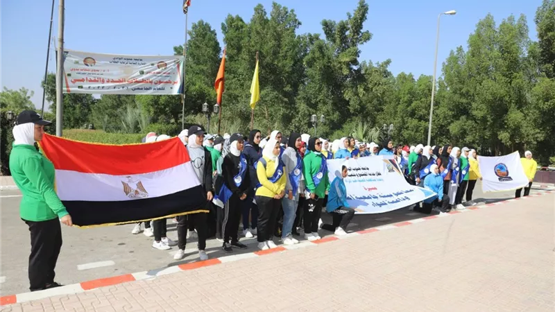 مسيرة طلابية بجامعة جنوب الوادي