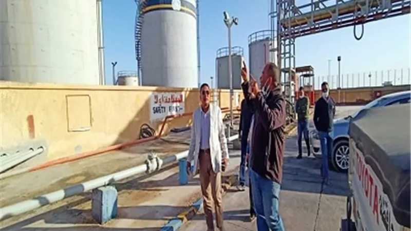رئيس غارب يتفقد مستودع مصر للبترول لتخزين المنتجات البترولية لتموين محطات الوقود