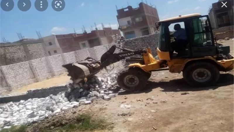 محافظة الجيزة: ازاله تعديات علي أملاك الدولة بالاقواز بالصف
