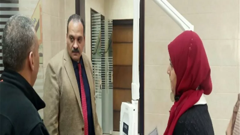نائب رئيس جامعة بنها يتفقد أعمال التطعيم ومركز الأسنان بالإدارة الطبية