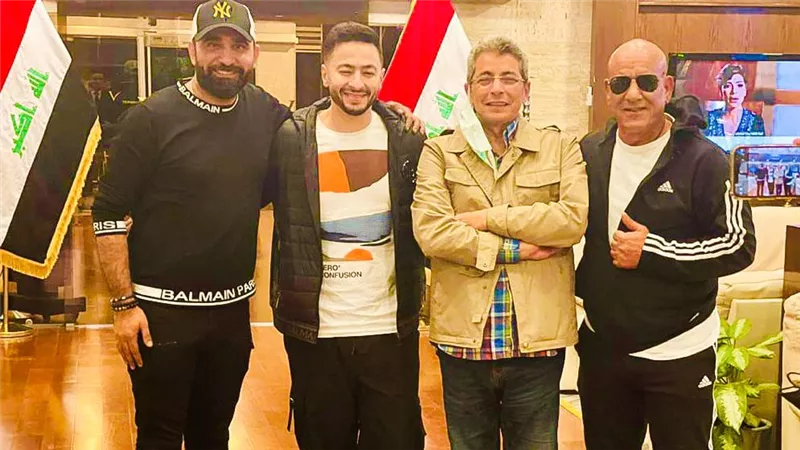 سيف عريبي يصطحب حمادة هلال ومحمد لطفي ومحمود سعد في زيارة للعراق