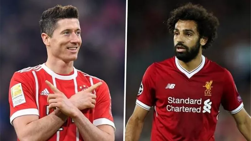 محمد صلاح ينافس ليفاندوفسكى على صدارة هدافى البطولات الكبرى