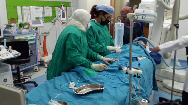 مستشفى بنى سويف التخصصي تجرى أول قسطرة علاجية لإصلاح عيب خلقى بالقلب لطفلة