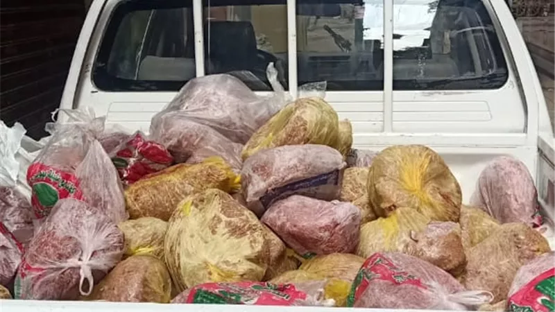 محافظة الجيزة ضبط ٦٠٠ كجم لحوم ومصنعاتها مجهولة المصدر بشمال الجيزة