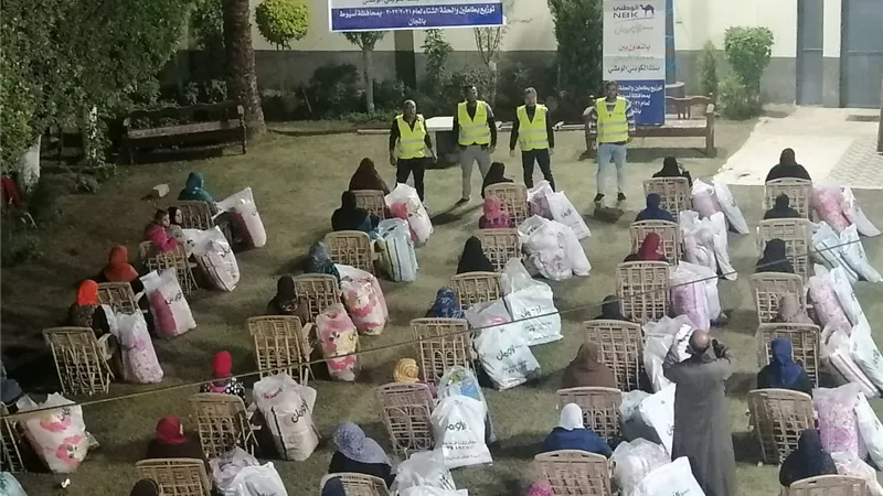 1500لحاف وبطانية توزعهم الأورمان بمحافظة أسيوط ضمن حملة 