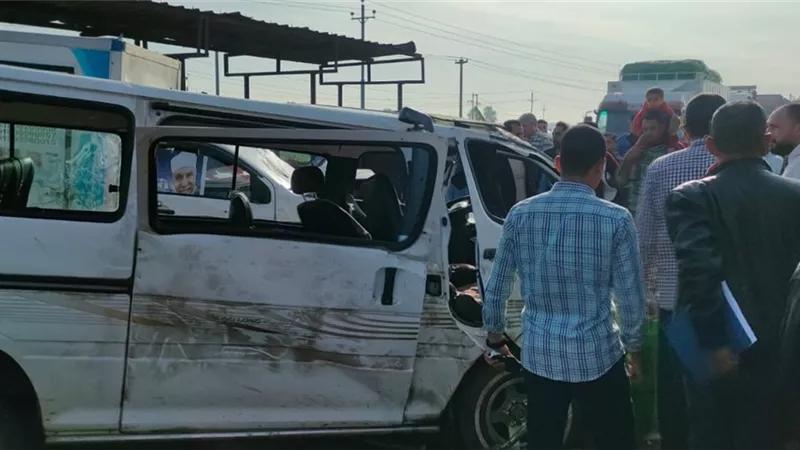 اصابة 16 في حادث انقلاب سيارة بكفر الشيخ