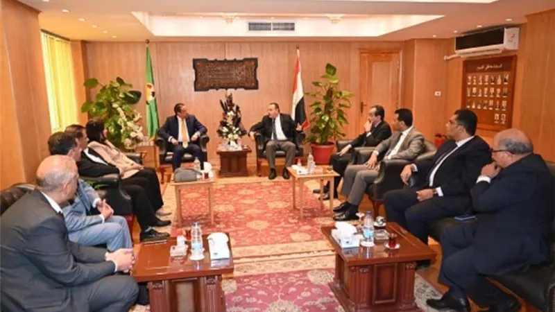 رئيس جامعة الإسكندرية يناقش سبل التعاون مع محافظ الفيوم