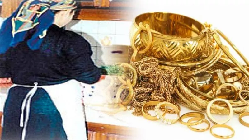 بأسلوب المغافلة .. الخادمة سرقت المشغولات الذهبية من شقة مخدومتها
