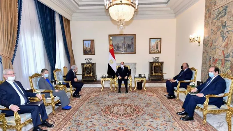 الرئيس السيسى يستقبل وزير خارجية إسرائيل