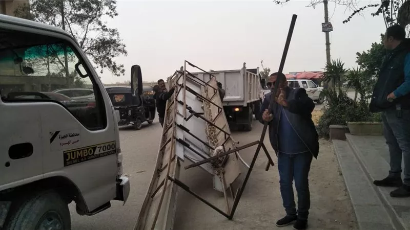 الجيزة.. ضبط وإزالة ١٥ حالة تحويل شقق سكنيه لمحلات بحدائق الاهرام
