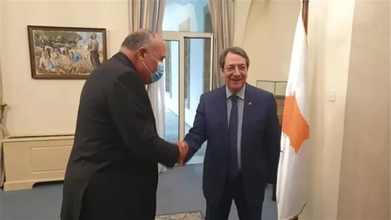 الرئيس القبرصي يستقبل سامح شكري في إطار زيارته الحالية إلى نيقوسيا