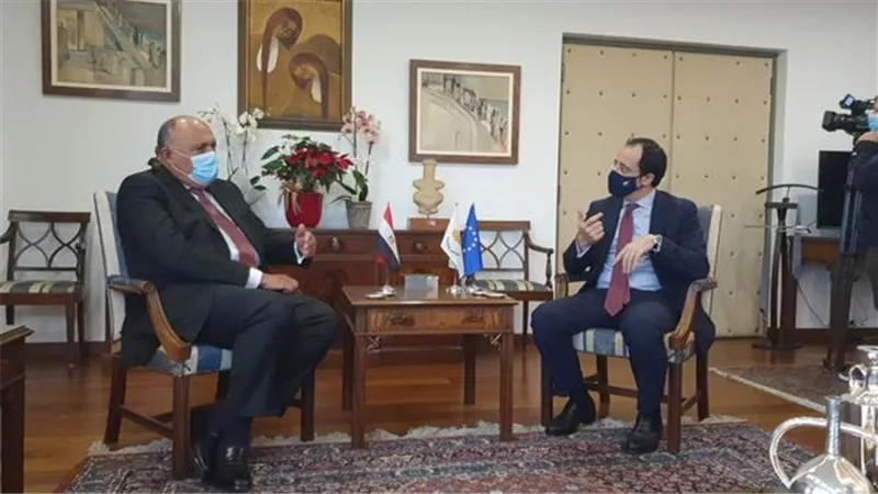 وزير الخارجية المصرى ونظيره القبرصى يعقدان جلسة مشاورات في نيقوسيا
