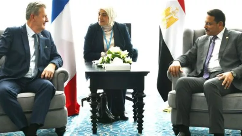 رئيس هيئة الرقابة الإدارية يلتقي نظيره الفرنسي علي هامش مؤتمر شرم الشيخ