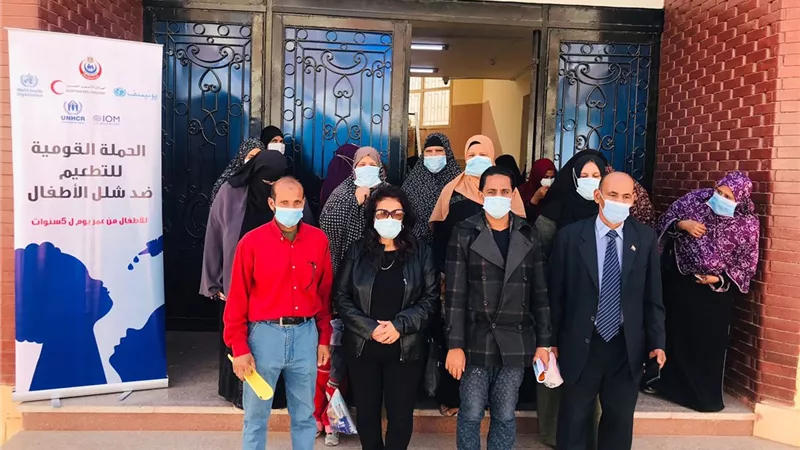 الهلال الأحمر تنظم ندوه عن أهمية التطعيم ضد شلل الأطفال بعرب المعمل