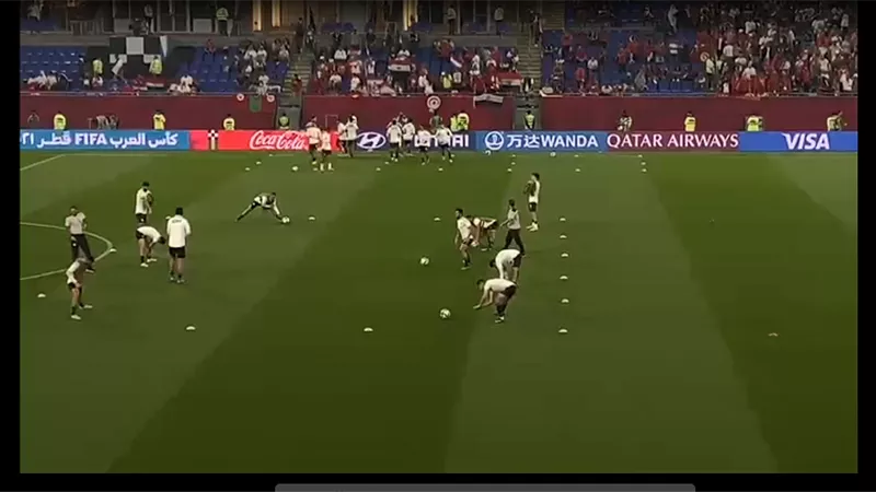 منتخب مصر يجرى عمليات الأحماء استعداداً لـ تونس