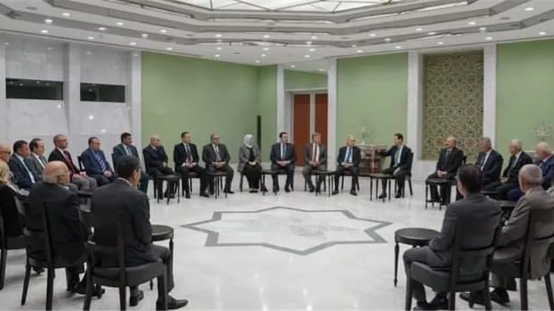 الرئيس السورى يلتقى وفد اتحاد المهندسين العرب لبحث أوجه التعاون وإعادة الإعمار