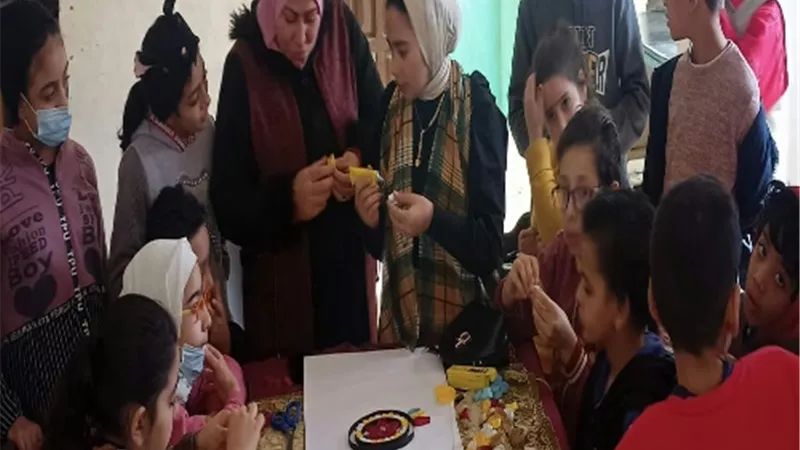 الشباب والرياضة بالقليوبية تنفذ برنامج الفنون التراثية للطلائع بكفر مناقر ببنها