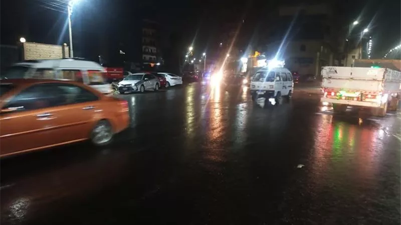 سقوط أمطار متوسطة في بعض مدن وقرى القليوبية