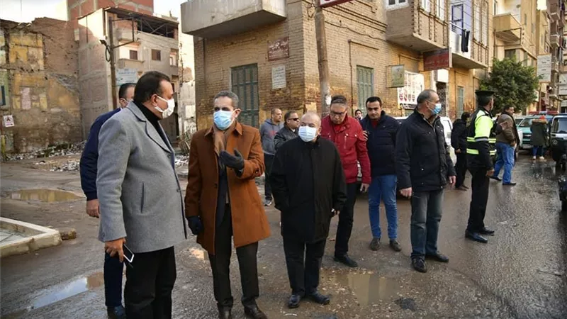 محافظ الغربية في جولة لمتابعة جهود لرفع مياه الأمطار في مدن المحافظة