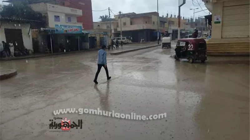 أمطار غزيرة ومتواصلة وبرد شديد علي مدن مطروح
