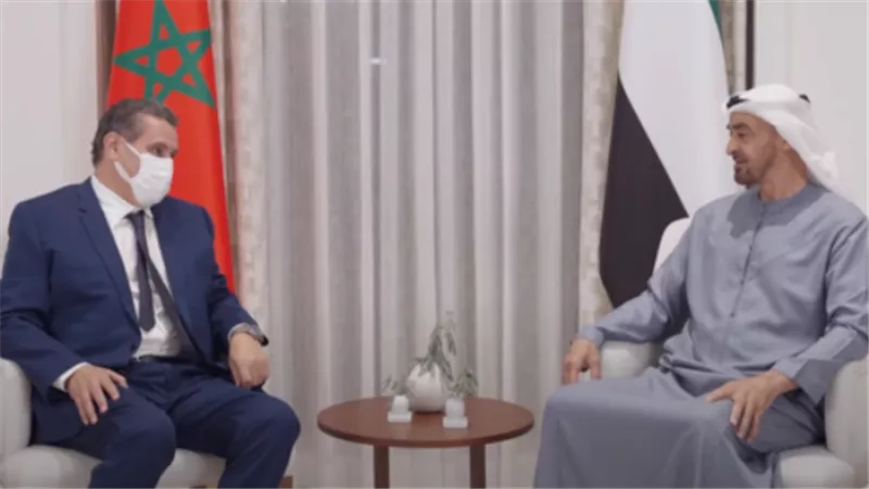 ولي عهد أبو ظبي يستقبل رئيس الحكومة المغربية