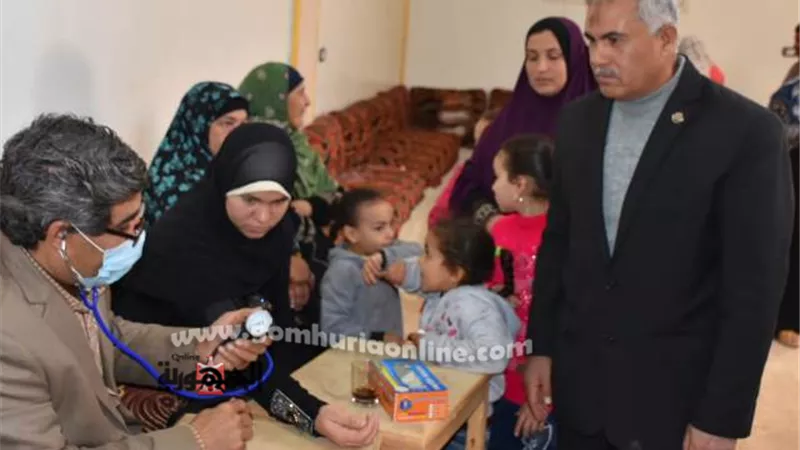 قافلة جامعة السادات الطبية توقع الكشف على ٣٥٠ حالة فى أبوكلس بالمنوفية