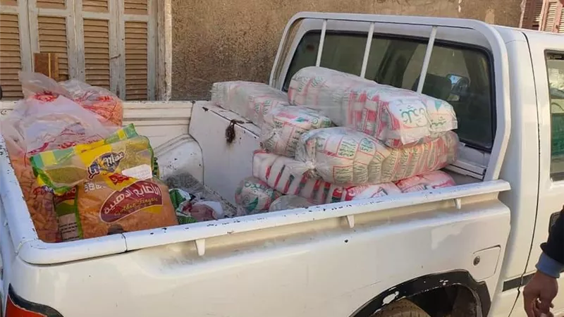 ضبط 200 كيلو سكر ناقص الوزن والتحفظ على لحوم فاسدة فى الواسطى..صور