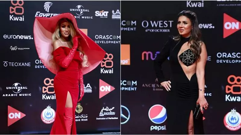 فستان نجلاء بدر الذى هز السوشيال ميديا واطلالات النجوم على السجاة الحمراء فى 2021