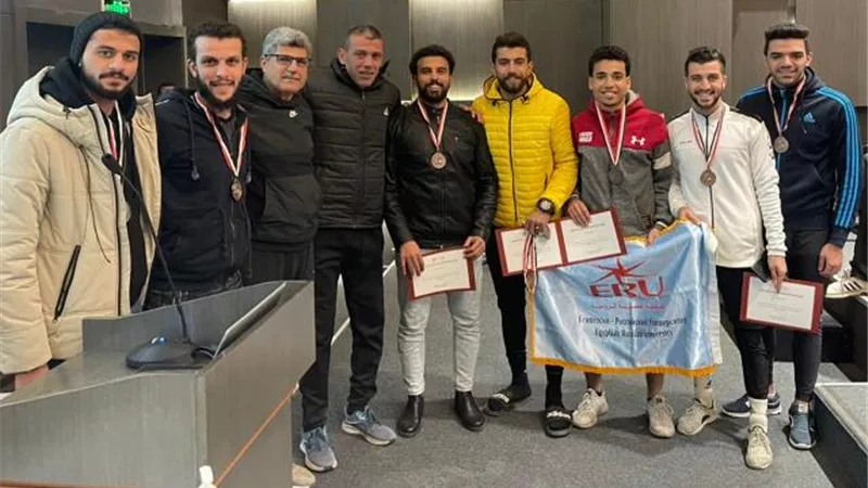 الجامعة المصرية الروسية تحصل على المركز الـ3 فى بطولة الجامعات.. بالصور والأسماء