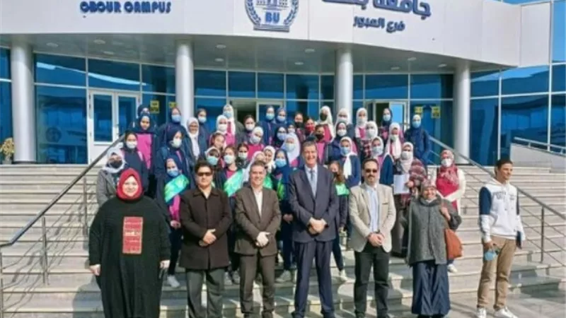 المدير الاكاديمى لجامعة بنها يستقبل وفد ادارة العبور التعليمية