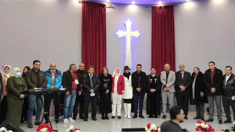 حزب مستقبل وطن مدينة بدر يهنئ الطائفة الإنجيلية بأعياد الميلاد المجيد.. بالصور