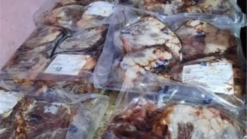 ضبط طن وربع لحوم غير صالحة للاستهلاك الآدمى داخل مخزن بالقاهرة