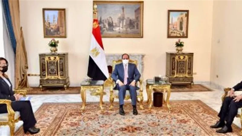 السيسى لـ غادة والى: ندعم دور الأمم المتحدة لمواجهة الجريمة والمخدرات