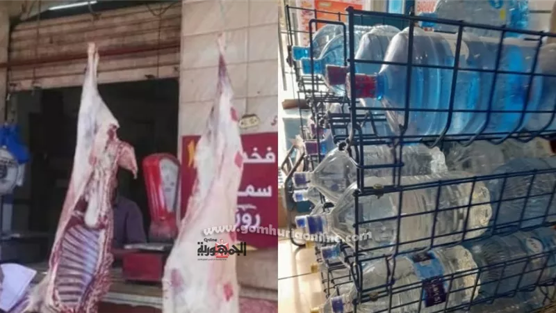 ضبط مواد غذائية مجهولة المصدر ولحوم ومحاضر فى حملات تموينية بالعاشر من رمضان