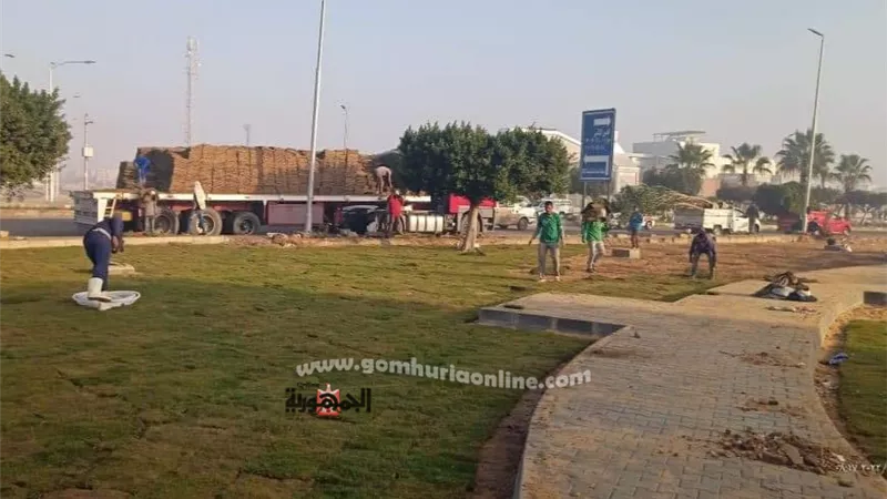 تنفيذ شبكة ري بنظام التنقيط من مصادر المياه العكرة لزراعة ورى المسطحات الخضراء بالعاشر من رمضان