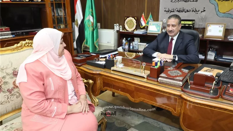 محافظ المنوفية يستقبل وكيل وزارة التربية والتعليم الجديد بمكتبه