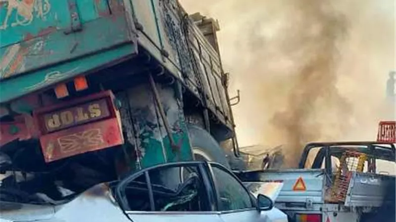 الصحة: وفاة شخص وإصابة 8 والدفع بـ10 سيارات إسعاف لموقع حادث الاتوستراد