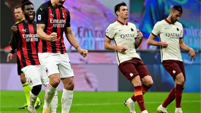 ملخص وأهداف مباراة ميلان ضد روما 3 / 1.. فيديو