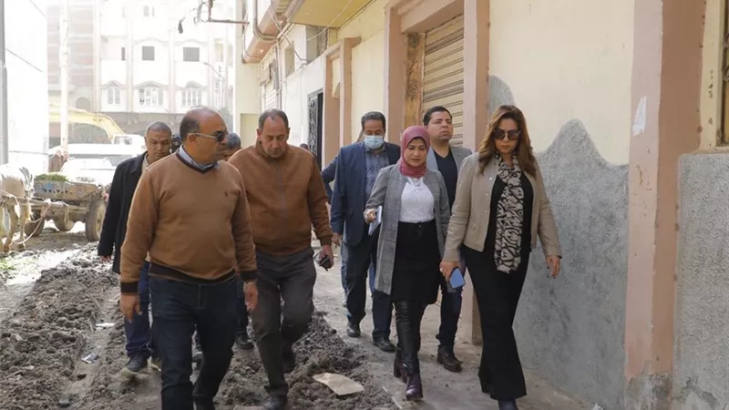 محافظ دمياط تتفقد مشروع تطوير المناطق الغير مخططة