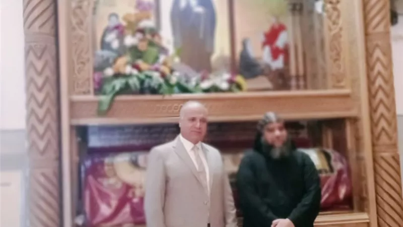 نائب رئيس جامعة السادات يترأس وفد لتهنئة الأخوه الأقباط بعيدهم فى أديرة وادى النطرون