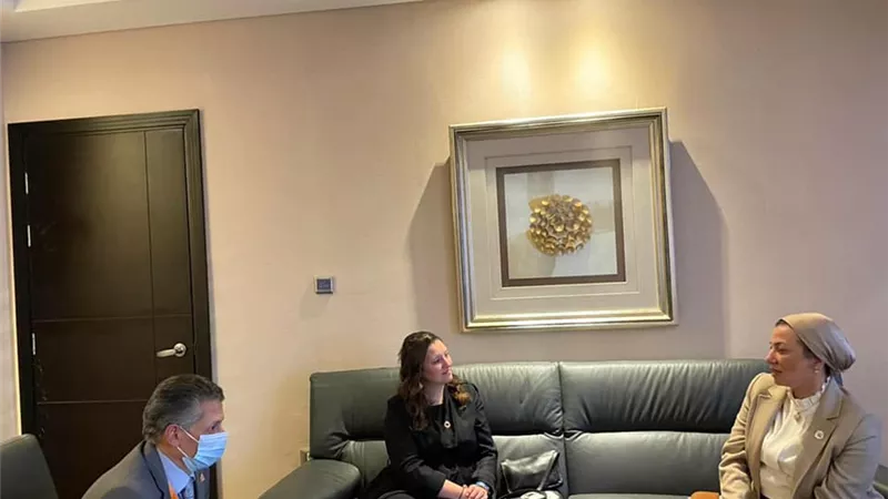 وزيرة البيئة تناقش مع ممثلي برنامج الأمم المتحدة الإنمائى التعاون في ملف تغير المناخ