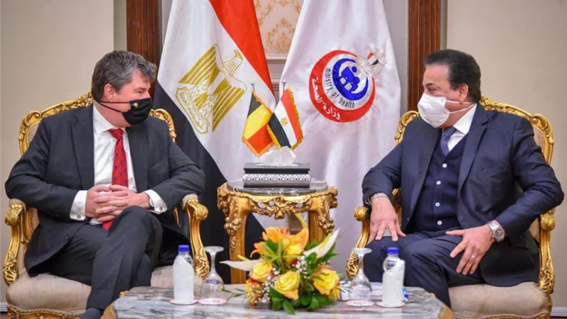 عبد الغفار يستقبل السفير البلجيكي لبحث أوجه التعاون بالقطاع الصحي